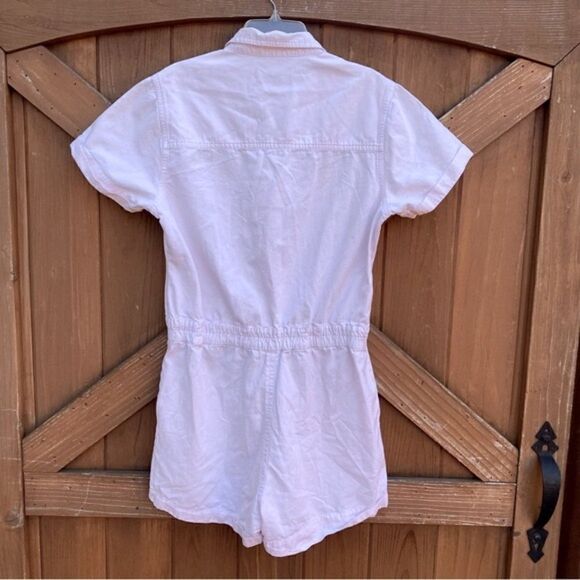 Blank NYC Light Pink Mastermind Utility Roll Hem Button Down Romper. Medium. EUC - Picture 4 of 5